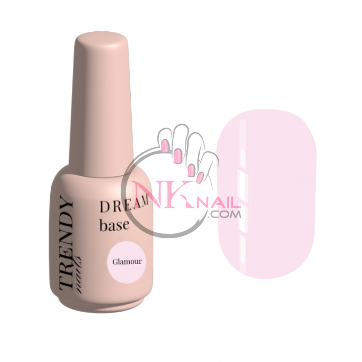 База Trendy nails Fiber Base Glamour, 15 ml HEMA/TPO free